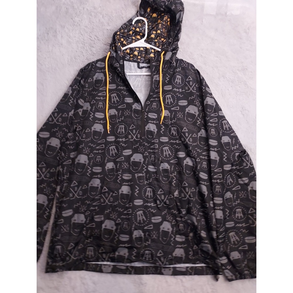 Barstool Sports Jacket Mens Large Spittin Chiclets Quarter Zip Hoodie Drawstring - Picture 2 of 10